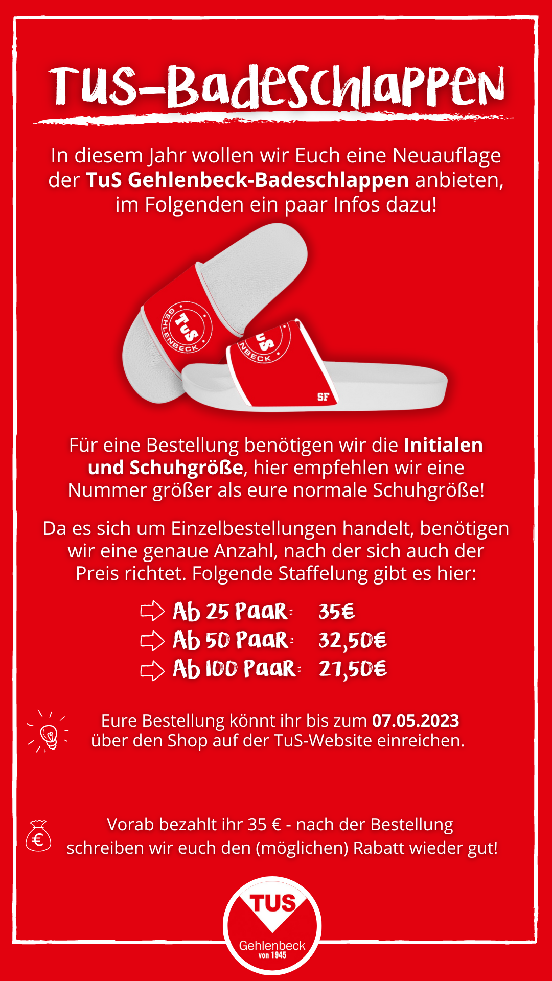Flyer Badeschlappen